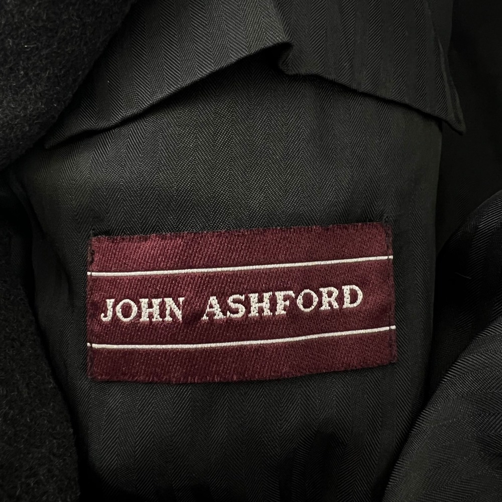 John Ashford Men's‎ 40R 100% Wool Double Breasted Overcoat Topcoat Charcoal Gray - Picture 7 of 10